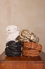 EDDY GOLD LEATHER BELT
