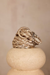 EDDY GOLD LEATHER BELT