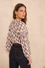 DANICA PAISLEY PRINT BLOUSE