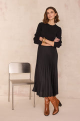 BELINDA BLACK KNITTED DRESS
