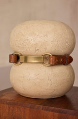 EMILIE LIGHT CAMEL LEATHER BELT