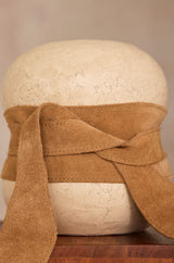 ELIAS LIGHT CAMEL SUEDE LEATHER BELT