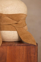 ELIAS LIGHT CAMEL SUEDE LEATHER BELT