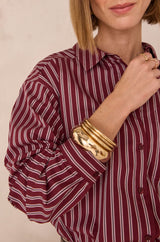 PASSY BURGUNDY STRIPED SHIRT