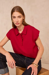DELIA DARK RINSE TURN-UP CROPPED JEANS