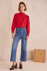 ROMA BRAIDED WAIST CROPPED JEANS