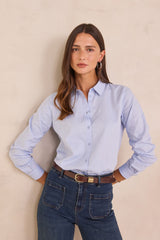 CARLA LIGHT BLUE COTTON SHIRT