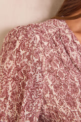 LOUMIA PRINTED WRAP LONG DRESS