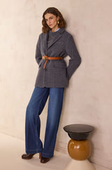FLORA HERRINGBONE COAT