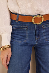 REBECCA RAW DENIM WIDE-LEG JEANS