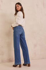 REBECCA STONE USED WIDE-LEG JEANS