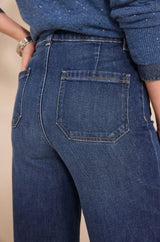 ROMAIN RAW DENIM WIDE-LEG JEANS