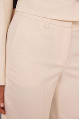 FERGUSON CREAM WIDE-LEG TROUSERS