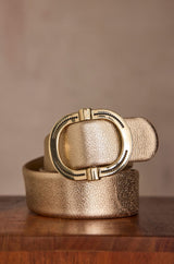ELISE GOLD LEATHER BELT
