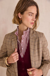 NELIA PRINCE OF WALES CHECK SUIT JACKET