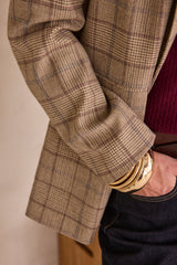 NELIA PRINCE OF WALES CHECK SUIT JACKET