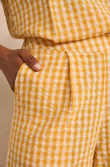 THEODORE VICHY STRAIGHT COTTON TROUSERS