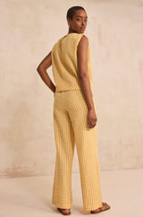 THEODORE VICHY STRAIGHT COTTON TROUSERS
