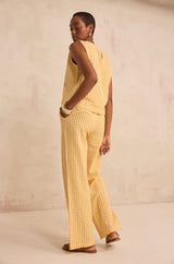 THEODORE VICHY STRAIGHT COTTON TROUSERS