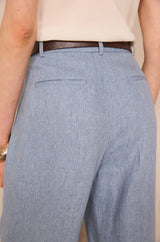 LAYLA HEATHER BLUE WIDE TROUSERS