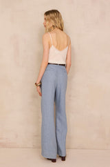 LAYLA HEATHER BLUE WIDE TROUSERS