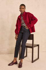 CHRIS RED MIXED WOOL JACKET