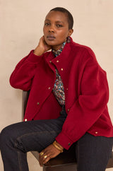 CHRIS RED MIXED WOOL JACKET