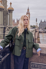 CLEA SAGE LONG SLEEVE WOOL BLEND JACKET