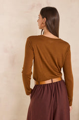 TOPAZE CINNAMON LONG SLEEVE T-SHIRT
