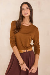 TOPAZE CINNAMON LONG SLEEVE T-SHIRT