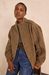 CELESTIN LONG SLEEVE BLENDED WOOL JACKET