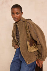 CELESTIN LONG SLEEVE BLENDED WOOL JACKET