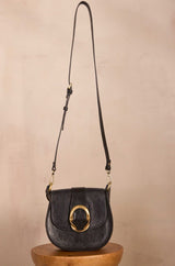 VALENTIN BLACK LEATHER BAG