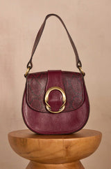 VALENTIN BURGUNDY LEATHER BAG