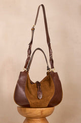 VICTOR CAMEL LEATHER TOTE BAG