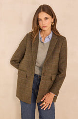 NELIA TARTAN BLAZER