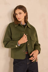 CLEA SAGE LONG SLEEVE WOOL BLEND JACKET
