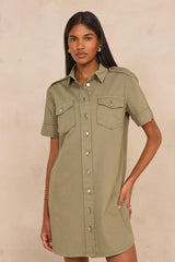 BETSY SHORT STRAIGHT COTTON DRESS