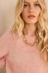 ARMELLE SALMON MOHAIR BLEND SWEATER
