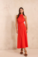 BEREY GERANIUM SLEEVELESS STRAIGHT DRESS