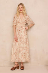 BRANA PRINTED FLUID DRESS