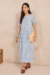 ORIZON EMBROIDERED COTTON SKIRT