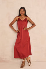PENELOPE BRICK STRAIGHT DRESS