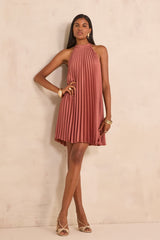 PROMISE SHORT PLEATED DRESS