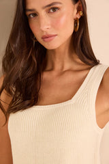 ANNA CREAM COTTON TANK TOP