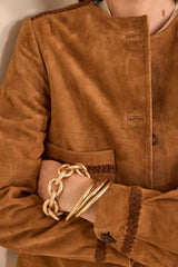 BETTY CAMEL SUEDE JACKET