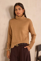 ARNOLD LIGHT CAMEL MIXED WOOL SWEATER