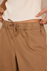 MALO BROWN WIDE COTTON TROUSERS
