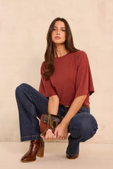 TRAVIS BRICK 3/4 SLEEVE T-SHIRT
