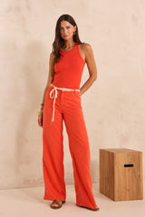 SANDY GERANIUM WIDE TROUSERS